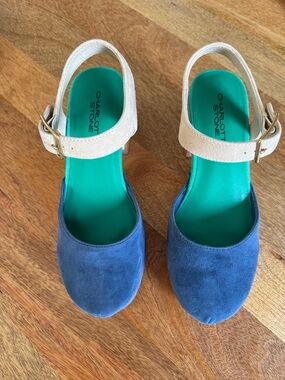 Charlotte Stone Maud Multicolor Ankle Strap Platform Clog NWOT